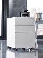 Meuble de Rangement Mobile en Acier pour Archives, Armoire Moderne à Roulettes pour Cabinet Dentaire, 3 Tiroirs Verrouillables, Blanc, pour Chambre, Maison, Bureau