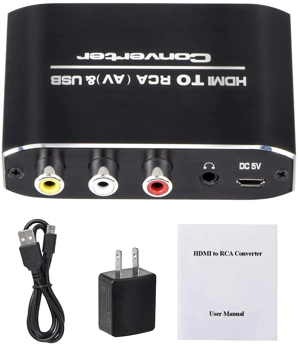 ตัวแปลง RCA HDMI เป็น AV 3RCA อะแดปเตอร์คอมโพสิต CVBS 3.5มม. มีเสียงอยู่ในโปรโมชั่น