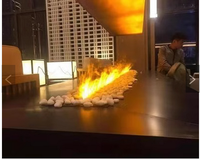 Perapian Listrik Digital Uap Air 3D LED Efek Suara Api Dinamis Kontrol Aplikasi TUYA Penggunaan Rumah Tangga Hotel Kelas Cepat