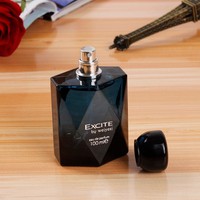 Eau de Parfum Authentique VEYES pour Homme Excite 100ml Bleu Noir Parfum Longue Durée Accord Léger et Séduisant Flacon Facetté Foncé