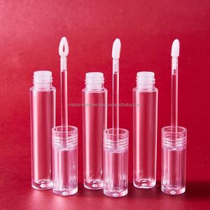 Tube de gloss à lèvres transparent rond Maxfree 4ml/5ml, conteneur vide avec impression sérigraphique pour rouge à lèvres et usage cosmétique - Product Image 1