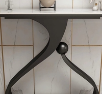 Entrée Lumière De Luxe Console Table Crème Simple Creative Couloir Contre Le Mur Très Étroit Moderne Bande Table Table D'extrémité