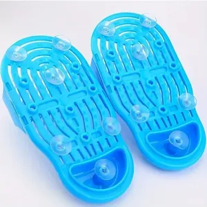 1PC Zenidoo - Cepillo Exfoliante y Masajeador de Pies para Ducha, Montado en la Pared, de Plástico Duradero y Ecológico, Antideslizante - Product Image 4