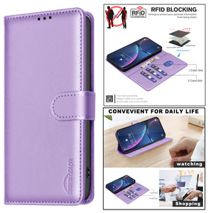 Luxuriöse RFID-Lichee-Muster Flip-PU-Leder Brieftaschenhülle für Huawei Honor 600 Lite/Honor 600 Handytasche - Product Image 5