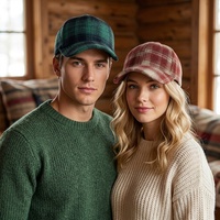 Casquette de baseball unisexe en mélange de laine, motif écossais, brossée et duveteuse, à visière incurvée, réglable, style Dad Hat, vintage, chaude, automne-hiver