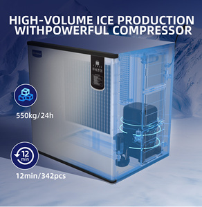 Ice Ready in 15Min Shop Máquina de cubitos de hielo Guangdong <span class=keywords><strong>Naixer</strong></span> 450 Kg 500 Kg 550kg Máquina cubitos de hielo de sólidos comercial para panadería - Product Image 4