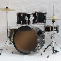 5 Piece Drum Set for Beginners Adult Full Size Drum Kit with 2 Cymbals Throne & Pedals Professional Percussion Instrument