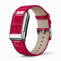 Bracelet de remplacement en cuir véritable gaufré crocodile de qualité supérieure pour montre connectée Whoop 5.0, facile à installer, réglable jusqu'à 24 cm