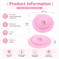 Couvercles de tasses en silicone modernes YMS, anti-poussière, hermétiques, réutilisables, avec support pour cuillère, certifiés LFGB