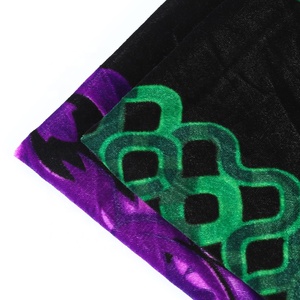 Verde negro 100% poliéster monje bata de tela de terciopelo - Product Image 6