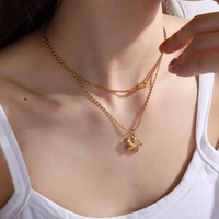 Pendentifs de mode marine en acier inoxydable à la mode breloques tortue étoile de mer collier pendentif bricolage