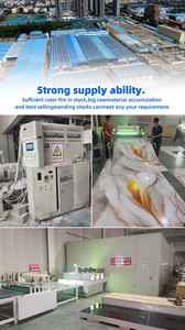 Motif <span class=keywords><strong>de</strong></span> marbre Haute brillance Luxe Réaliste Motif <span class=keywords><strong>de</strong></span> marbre Imperméable Résistant à l'humidité TPVC Marbre Feuille Panneau Mural - Product Image 3