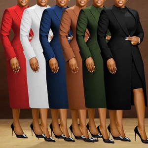 2025 Ladies Suits Office Wear Two Piece <b>Set</b> Women Clothing Long <b>Blazer</b> + Inner Dress <b>Set</b> Two Piece <b>Blazer</b> <b>Set</b> Outfits for Women - Product Image 2