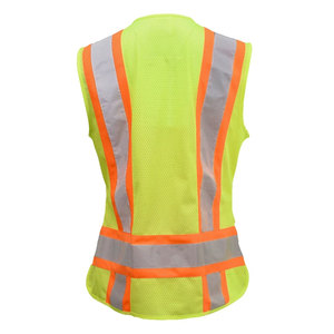 بسعر المصنع سترة أمنية عالية الوضوح رخيصة محبوك الصيف سترة السلامة مع سحاب عاكس بالجملة - Product Image 3