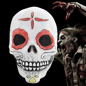 Hot for <span class=keywords><strong>Amazon</strong></span> Venta <span class=keywords><strong>de</strong></span> <span class=keywords><strong>Halloween</strong></span> Scary Flower Skull Masquerade Cosplay Prop Máscaras <span class=keywords><strong>de</strong></span> fiesta <span class=keywords><strong>de</strong></span> látex Máscara <span class=keywords><strong>de</strong></span> disfraz hecha <span class=keywords><strong>de</strong></span> látex - Product Image 1