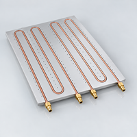 Plaque de refroidissement liquide sur mesure, plaque froide en cuivre, raccords en aluminium et laiton, usinage CNC, usine OEM