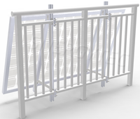 Supports de montage de panneaux solaires triangulaires réglables AL6005-T5 en aluminium anodisé certifiés CE pour balcon et toit plat Snergytech