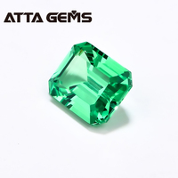 Pierre synthétique YAG (Yttrium Aluminium Garnet) ronde, de type Demantoid russe, couleur vert émeraude, pour bijoux en argent.