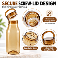 Bouteille d'eau en PC en gros 300ml 500ml 1000ml avec boucle de transport, logo personnalisé pour le bureau et les trajets quotidiens, support OEM ODM