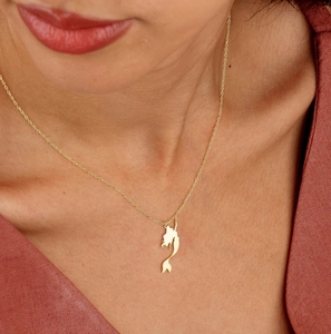 Collana alla Moda a Tema Sirena, Gioielli Ispirati all'Oceano, Ciondolo Artigianale a Forma di Sirena Marina, Regalo per Amanti della Spiaggia, Regalo di Natale - Product Image 5