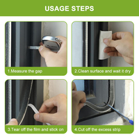 Joint d'étanchéité pour portes et fenêtres, bande d'étanchéité insonorisante pour porte coulissante en verre, applicable à l'étanchéité des cadres de porte