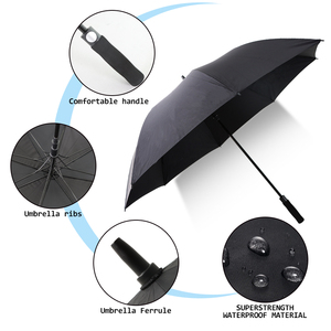 Parapluie de golf 58/60/64 pouces, ouverture automatique, parapluie de golf extra large, parapluie double couche surdimensionné pour hommes et femmes - Product Image 4