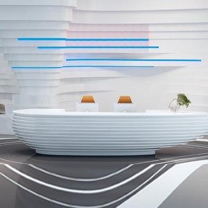 Modern Design Luxury Office Reception Desk Commercial Reception Counter Front Desk for Beauty Salon - Product Image 5