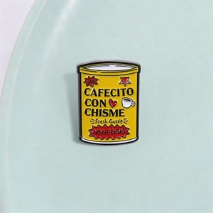 En gros, épingles et broches en métal à thème dessin animé, créatives, Cappucci No Chimis, mignonnes, sur le thème du café, accessoires et badges - Product Image 3