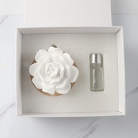 Diffuseur de parfum d'ambiance en céréales d'huiles essentielles, en plâtre parfumé aux fleurs, en porcelaine et bois, pour la maison, vente en gros