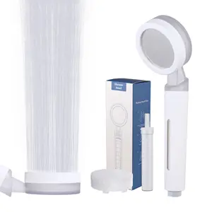 Bagno caldo acqua ad alta pressione trasparente opaco soffione doccia filtro ionico vitamina C soffione doccia Spa con pietra minerale - Product Image 1