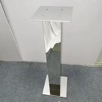 Décoration d'événements de mariage : Colonne élégante en acier inoxydable doré/argenté brillant, centre de table en métal pour décoration de mariage