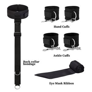 BDSM yetişkin oyuncaklar esaret seti ayarlanabilir kelepçe ayak bileği manşetleri körü körüne seks sınırlamalar kadınlar çiftler için BDSM esaret kiti oyna - Product Image 2