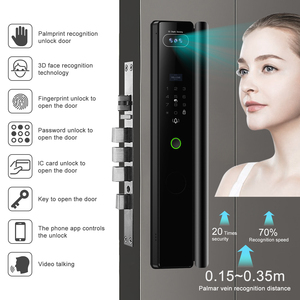 Serrure de <span class=keywords><strong>porte</strong></span> intelligente électronique avec reconnaissance faciale 3D par veine palmaire, caméra et verrouillage multiple <span class=keywords><strong>pour</strong></span> une sécurité accrue - Product Image 4