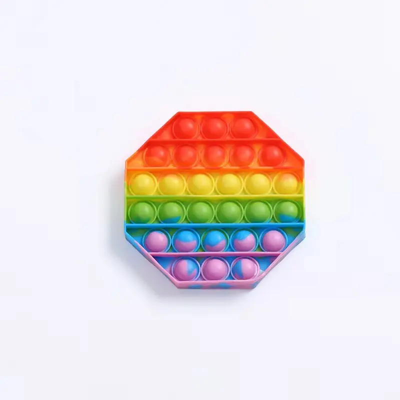 Hot Selling Rainbow Silicone Ball Puzzle Toy Cross-Border Sensory Decompress Pop for Boys Girls Unisex-Educational Function