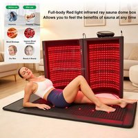 Fitkang 2026 Nouveau Spa de Beauté à Lumière Rouge 5 en 1, Dôme de Sauna à Thérapie par Lumière LED Infrarouge, Lit de Thérapie par Lumière Rouge Intégrale pour Usage Domestique