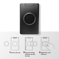 Portefeuille en métal à ceinture extensible mince en aluminium de petite taille pour porte-cartes AirTag pour hommes pouvant contenir 15 cartes Cash Str