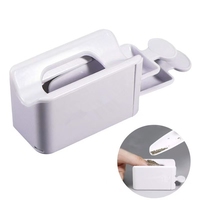 Boîte de rangement multifonction carrée en plastique pour la recyclage des paillettes et de la poudre acrylique pour ongles français