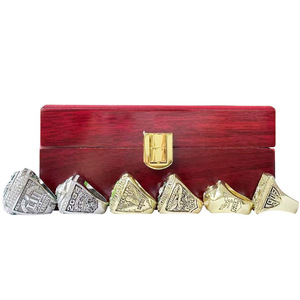 Anillos de Aleación de Alta Calidad con Piedras Preciosas, Set de <span class=keywords><strong>6</strong></span> Anillos de Campeonato Naturales, Edición Conmemorativa para Fans de <span class=keywords><strong>Jordan</strong></span>, Regalo de Colección - Product Image 3