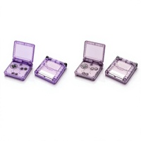 Kit de coque de remplacement en plastique transparent pour Game Boy Advance SP avec boutons de console et vis - Coque DIY