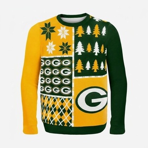 <span class=keywords><strong>Pull</strong></span> de Noël personnalisé OEM, <span class=keywords><strong>pull</strong></span> jacquard à col rond avec motif bonhomme de neige et sapin, service de vente en gros - Product Image 6