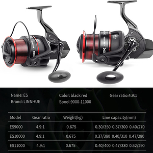 CHILENT gulungan pancing berputar besar, Reel pancing ES9000 10000 11000 Spool dangkal pancingan logam 4.9:1 karper roda jarak jauh laut dalam - Product Image 6