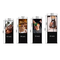 Totem Digital Indoor Elegan untuk Pernikahan - Desain Ramping Berdiri di Lantai, Layar Sentuh Digital Signage WiFi, Penunjuk Arah Toko Ritel