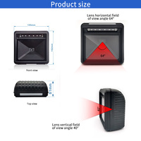 Escáner de código de barras QR 2D de escritorio de ventana grande EMT81 2D CMOS QR Reader para plataforma de pago