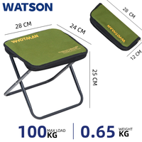 Tabouret de camping pliable portable de 11 pouces avec logo personnalisé, capacité de 300 lb, pour le jardinage en plein air, la pêche, le barbecue, la randonnée, avec sac de transport