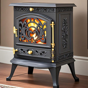 Estufa <span class=keywords><strong>de</strong></span> <span class=keywords><strong>leña</strong></span> multiusos para interiores, precio ecológico, chimenea multicombustible - Product Image 4