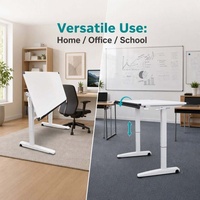 Bureau de dessin ergonomique moderne à hauteur réglable avec vérin à gaz, table de bureau pliable en métal