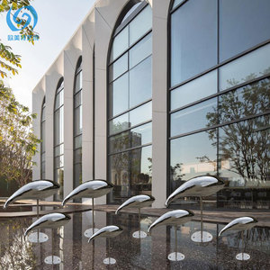 Escultura de Pez Bighead de Acero Inoxidable, Decoración de Jardín de Metal, Arte Animal Contemporáneo para Montar en el Suelo - Product Image 3