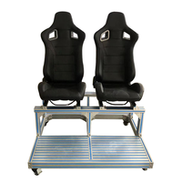 Simulateur de jeu VR mobile en profilé aluminium, simulateur de conduite DIY, cockpit de course double siège avec soudure de découpe de roues