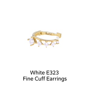 Pendientes de Aro Finos Shualluk, Oro Sólido de 18K, Diamantes Blancos con Corte Princesa, Diseño Geométrico para Uso Diario de Mujer - Product Image 1