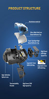 Proyector de Faros LED a Precio de Fábrica, Piezas y Accesorios para Automóviles, Lente de Proyector LED, Faro de Proyector LED con Ventilador Doble Térmico